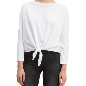 🔥 Women's Tie-Front Long-Sleeve Cotton T-Shirt